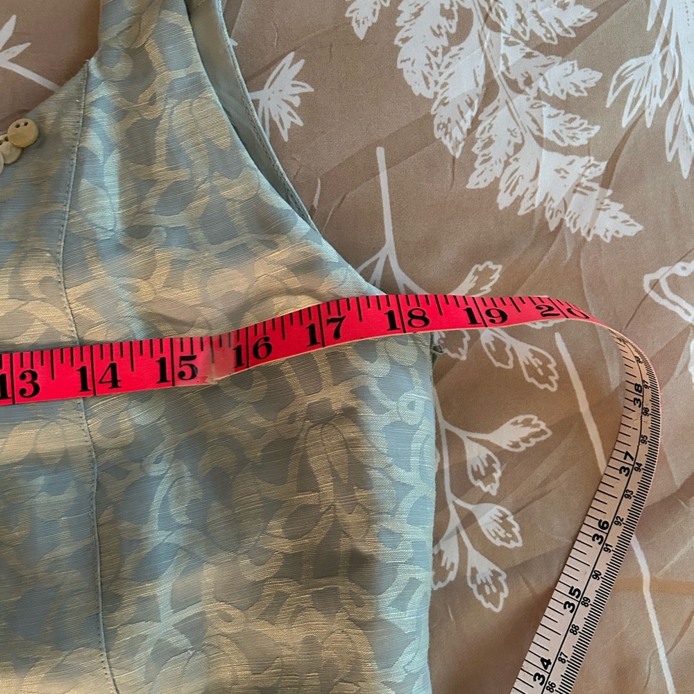 Sigred Olson Women's Size 14 Mint Green Dress Sequence Front Trim Thin Straps - Picture 9 of 9